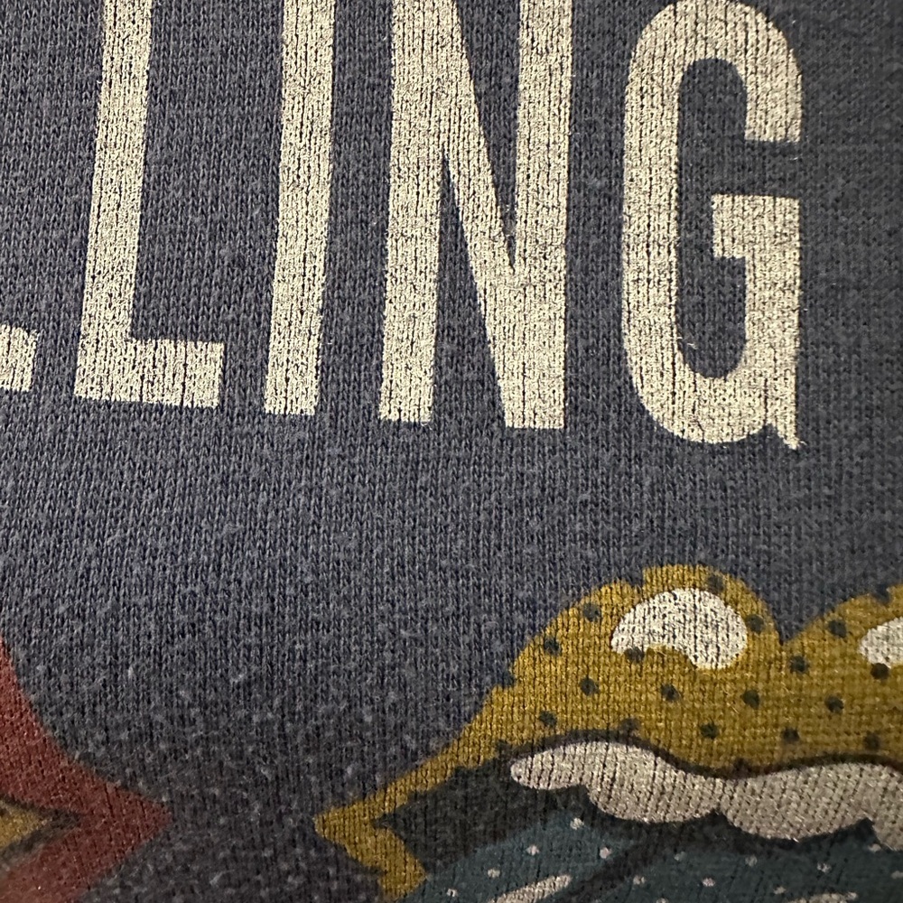 The Rolling Stones Women's Crewneck Sweater - Blue with Multicolor Graphics XL - Picture 2 of 10